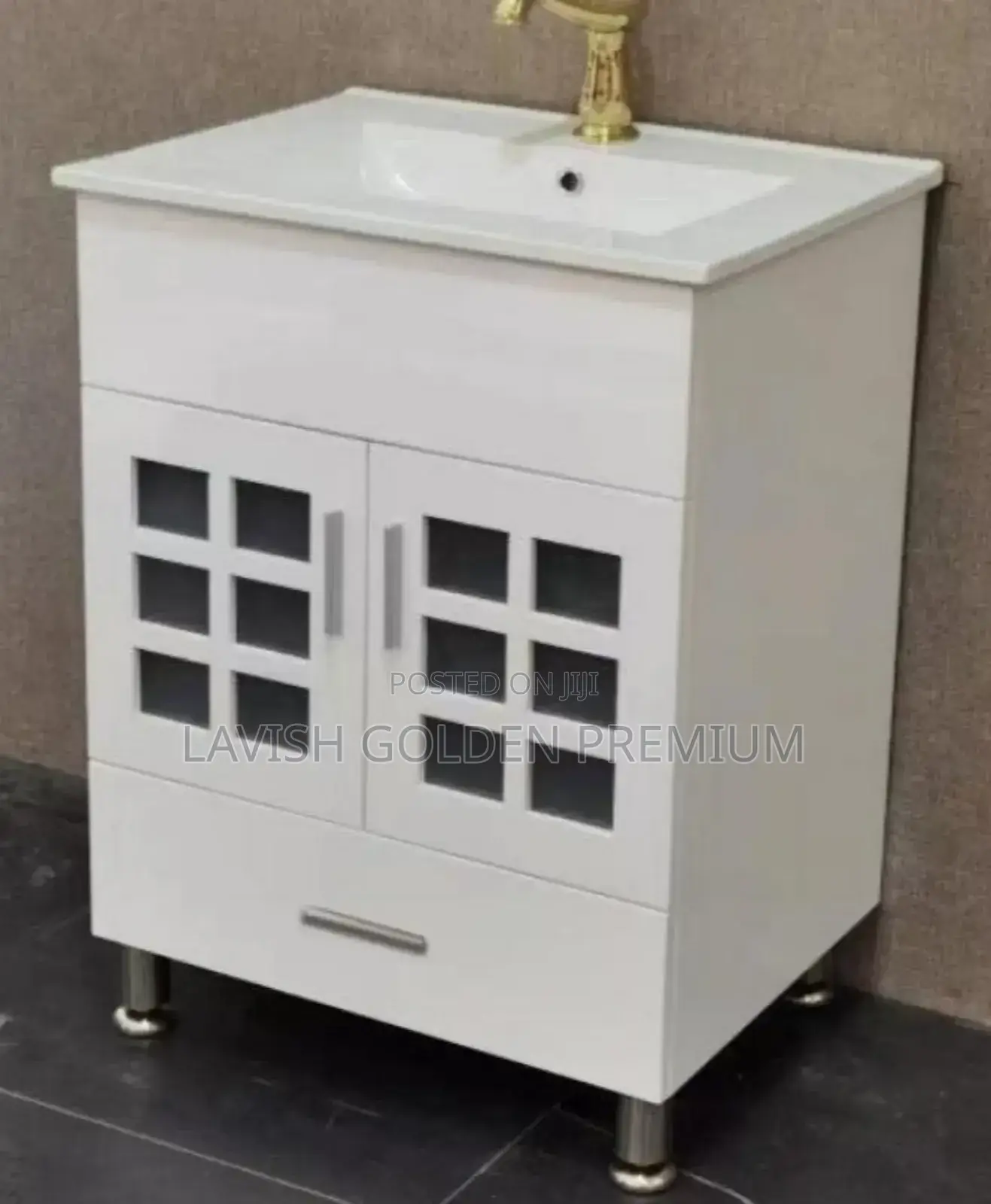 Bathroom Dinning Vanity With a Basin Sink and Cabinet