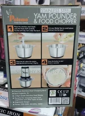 Paloma Multipurpose Stainless Steel Yam Pounder Food Chopper-350wat