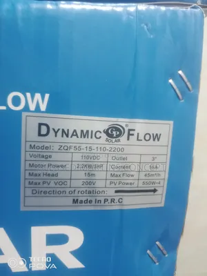 3hp Solar Dc Surface Pump. Brand Dynamic Flow