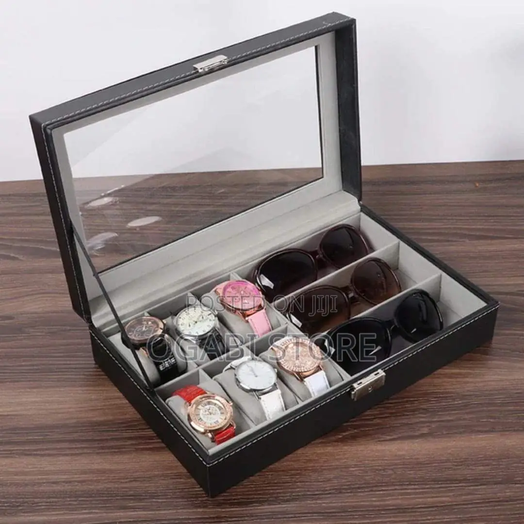 6+3 Watch and Eyeglass Organizer Box