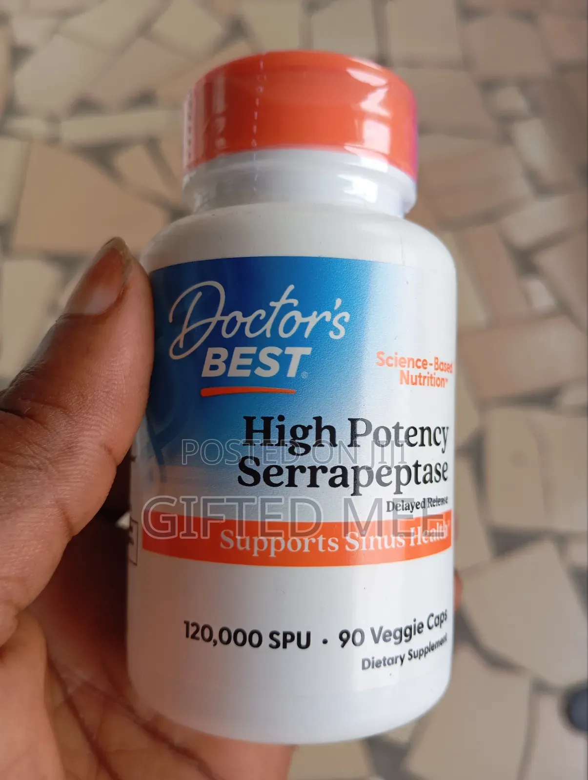 Doctor's Best High Potency Serrapeptase, 120,000 Spu, 90 Capsules.