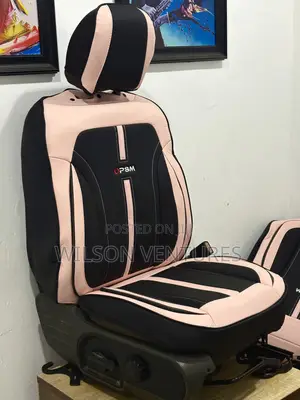 Pink Abs Black Color 5 Seater Leather Car Seat Cover