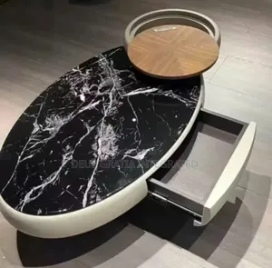 Modern Marble & Wooden Centre Table
