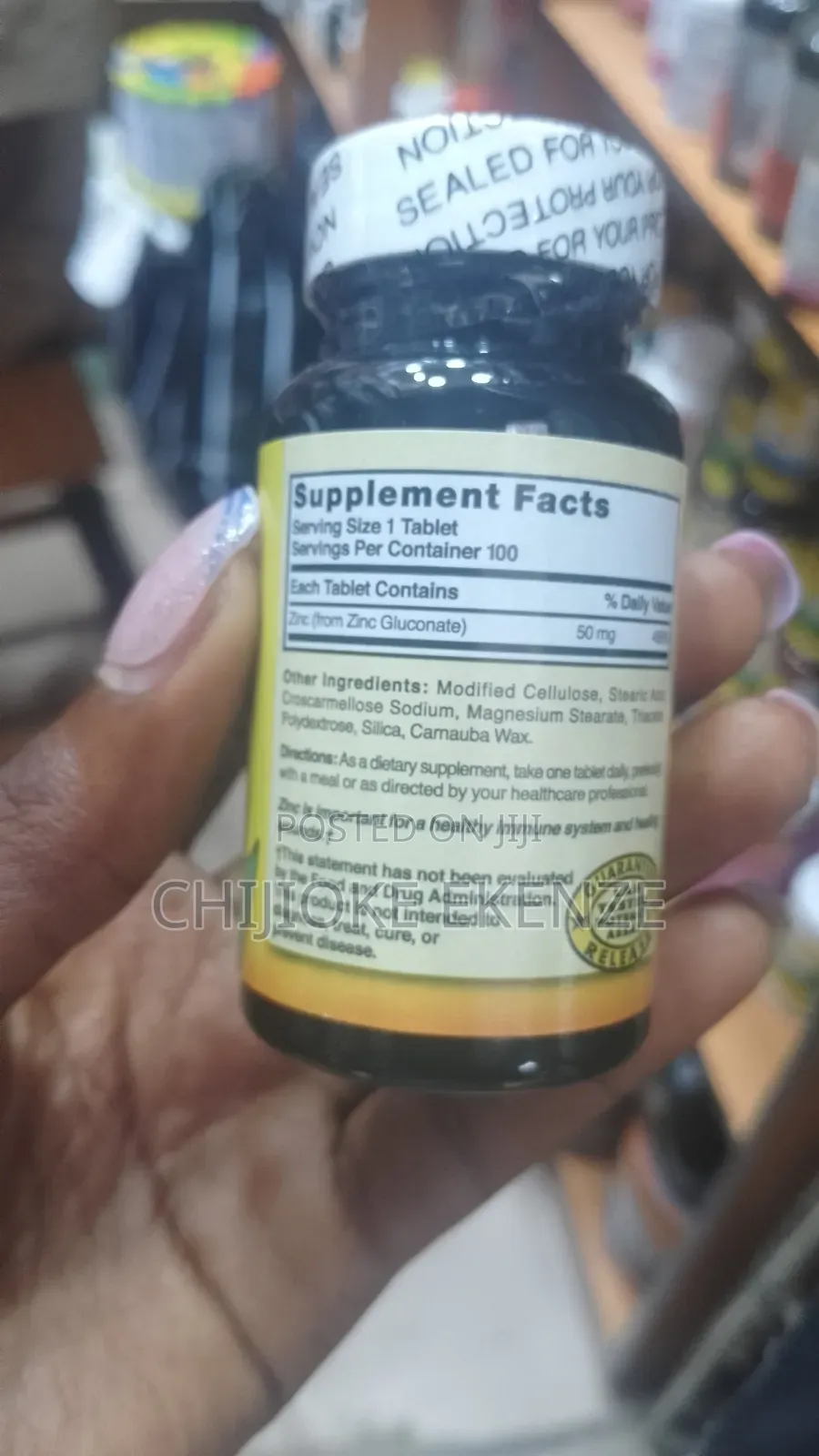 Nature's Blend Zinc 50mg by 100 Tablets