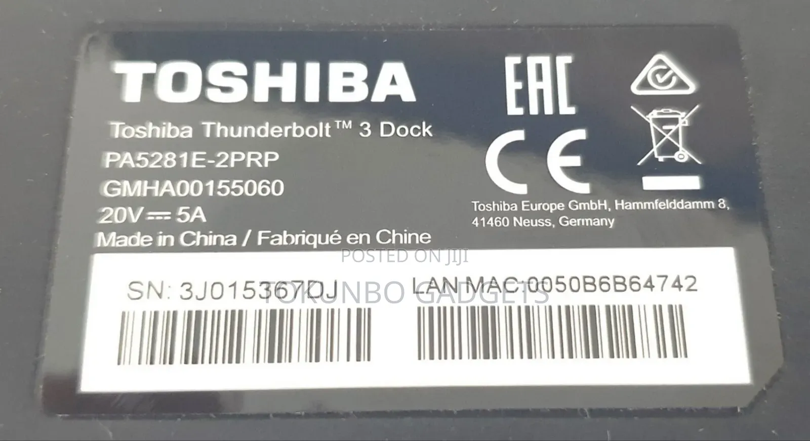 Toshiba Thunderbolt 3 Docking Station Dual Hdmi Display