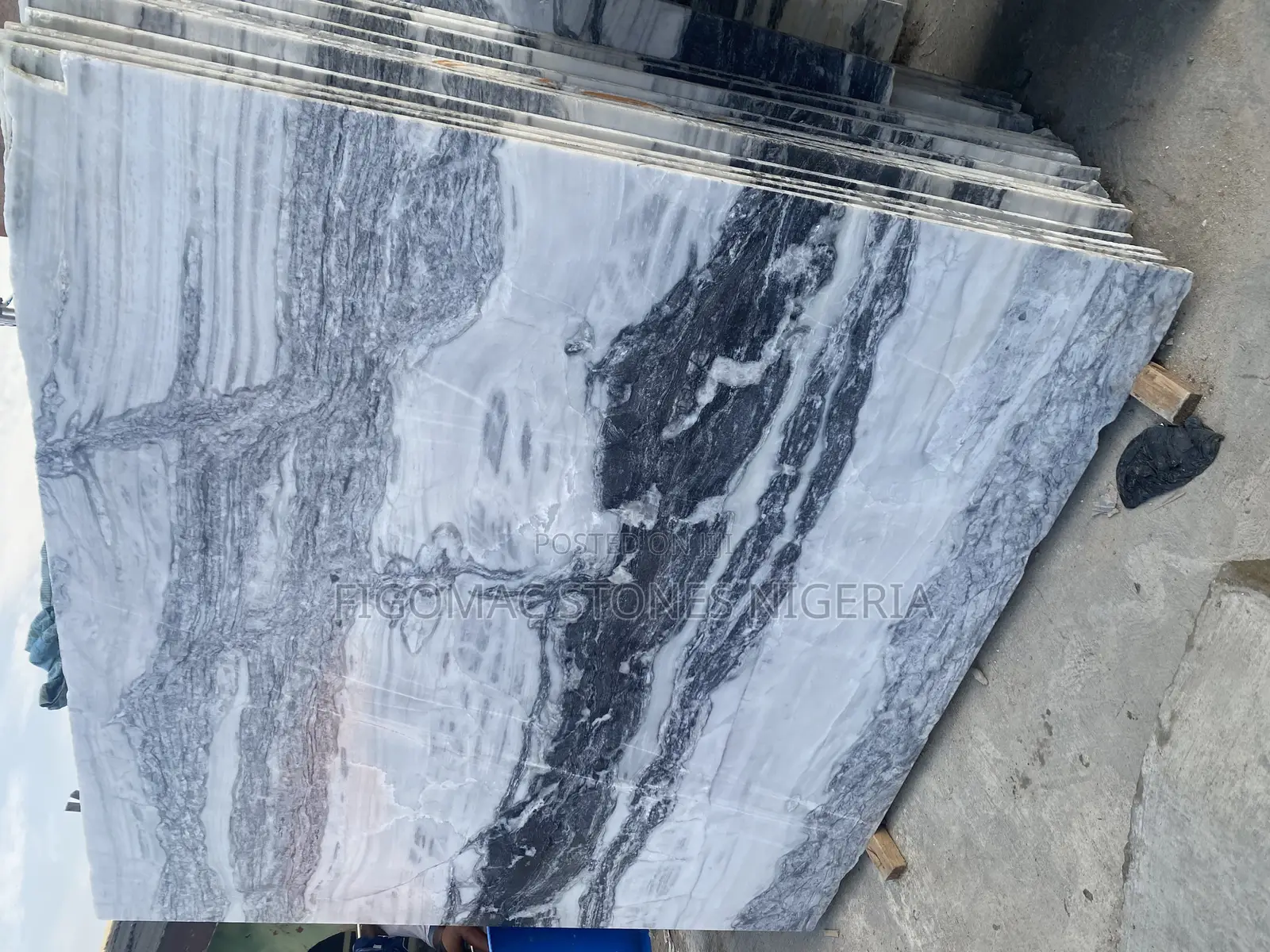Grey Wave Marble Slab