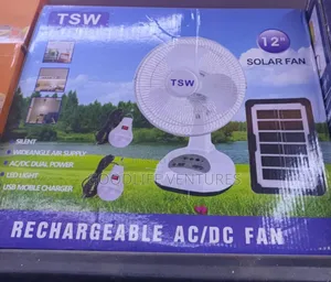Rechargeable Ac/Dc Solar Fan