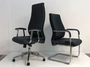 Reclining High Office Chair - Black 2sets