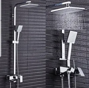 Chrome Shower Head With Mixer