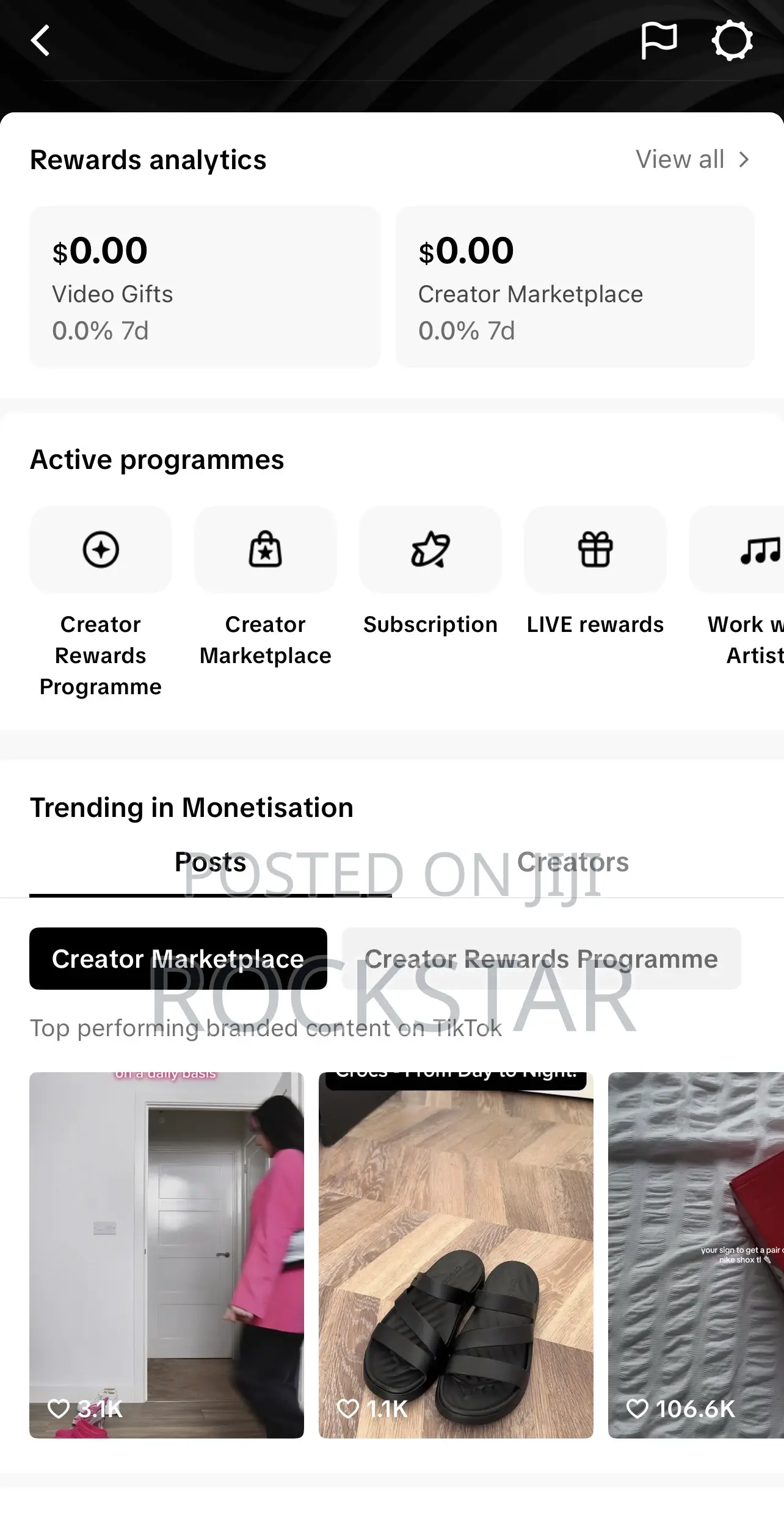 Monetized Tiktok Account