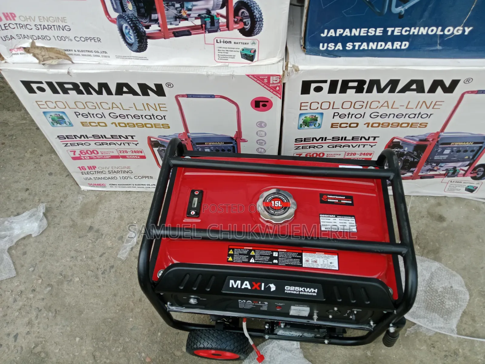 Maxi Gasoline Generator Copper Coil Low Fuel Consumption