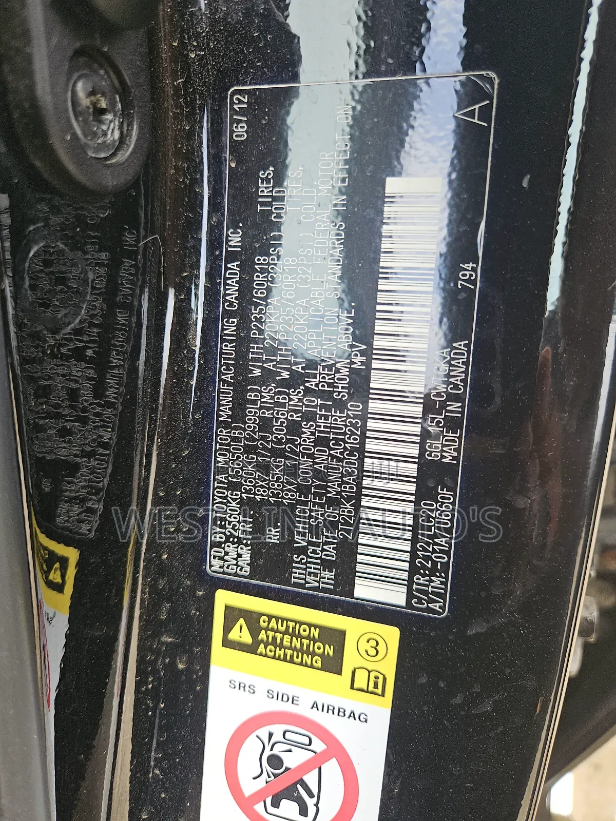 Lexus RX 350 2012 Black