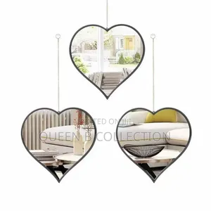 3 Pieces Love Shape Hanging Mirror.