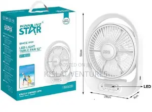 Winning Star 12" Rechargeable Table Fan