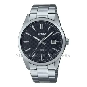 Casio MTP-Vd03d-1audf Men’S Analog Black Dial Stainless Steel Watch