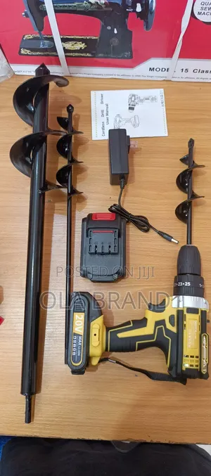 Rechargeable Earth Auger With 3bits
