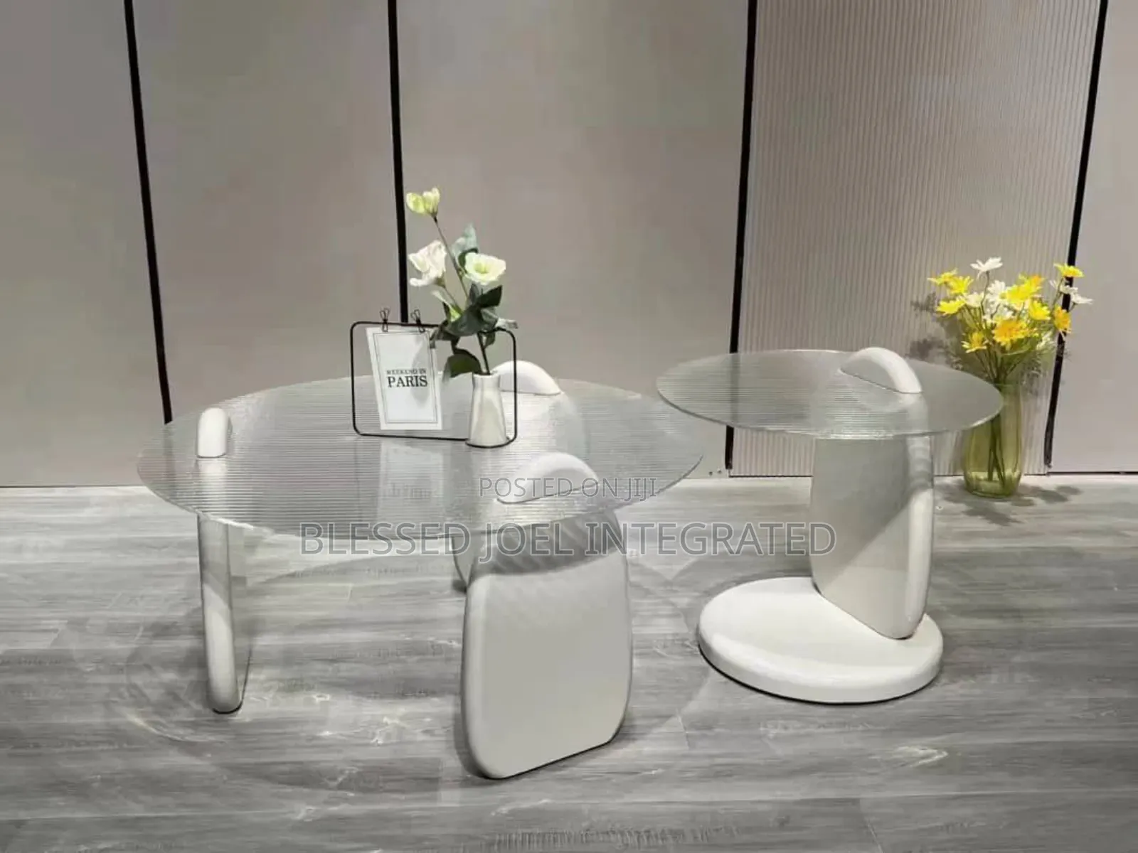 2 in 1 Transparent Centre Table