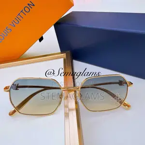 Louis Vuitton Square Golden Frame Fashion Glasses