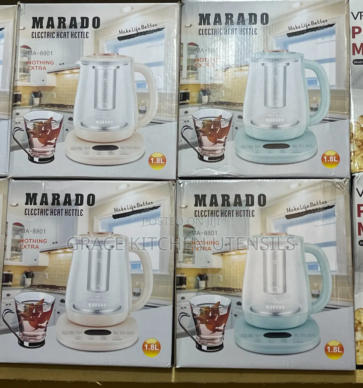 Marado Transparent Glass1.8l Electric Jug