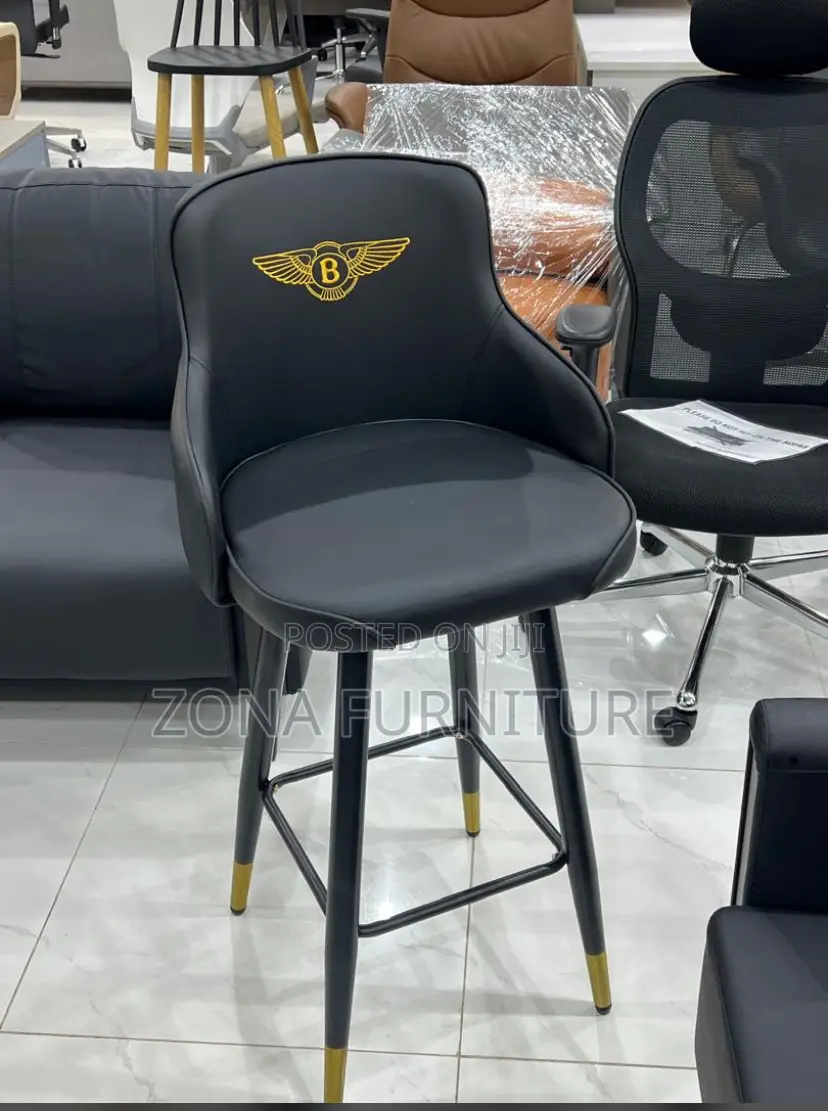 Imported Foreign Design Luxury High Bar Stool With Metal Legs