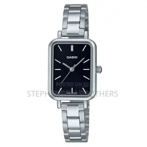 Casio LTP-V009d-1e Rectangular Stainless Steel Black Dial Dress Watch
