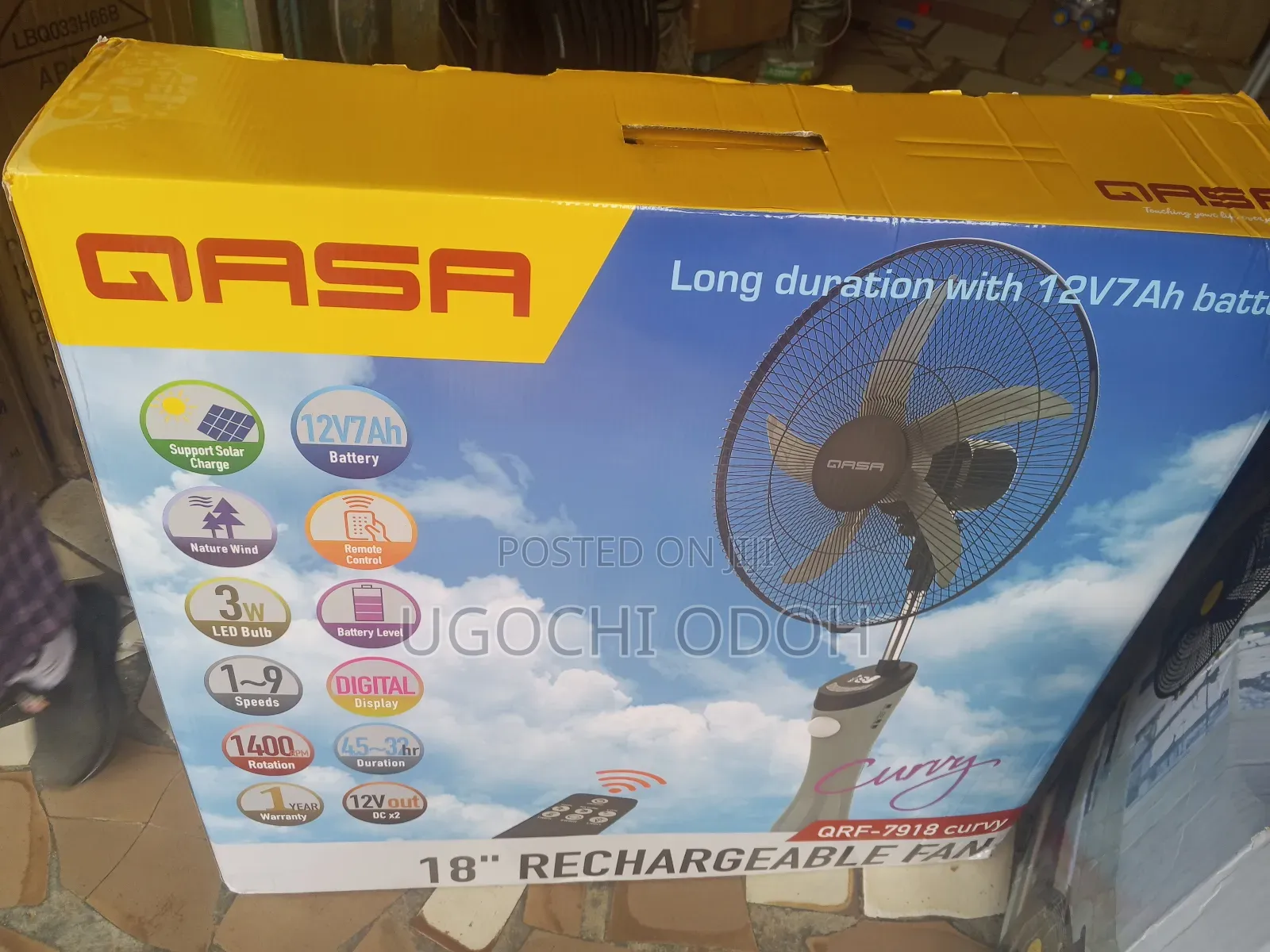 Qasa Fan Rechargeable Battery