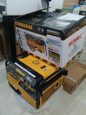 Firman Ac6000e2 Petrol Generator - 15l Tank, Low Fuel Use, Powers Fans