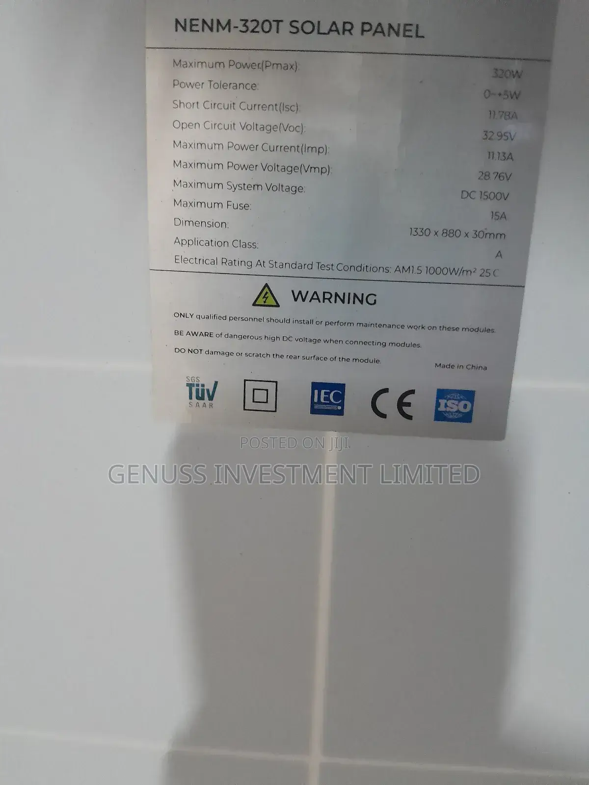 320watts Solar Panel