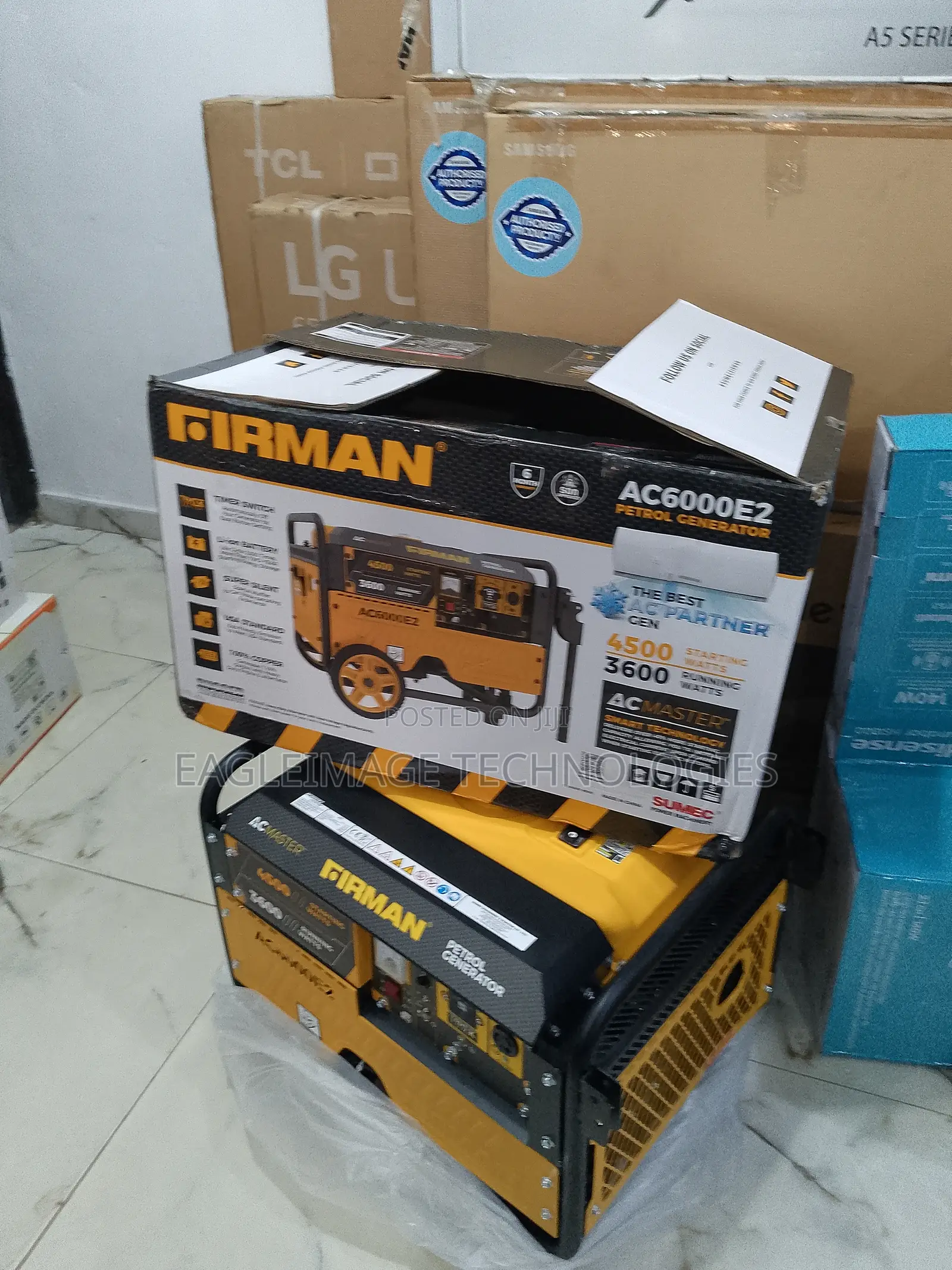 Brand New Firman Ac6000e2 Switch Start - 230v Output, 8 Hours Runtime,
