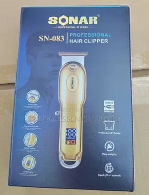 Sonar Rechargeable Hair Clipper Cordless With LCD Display