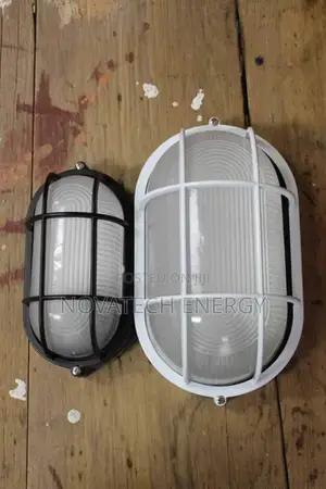 Net Bulkhead Outdoor Light (Black and White, Big and Small)