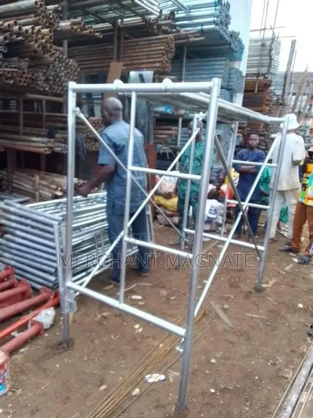 Sturdy Mobile Scaffolding With Perforated Platform
