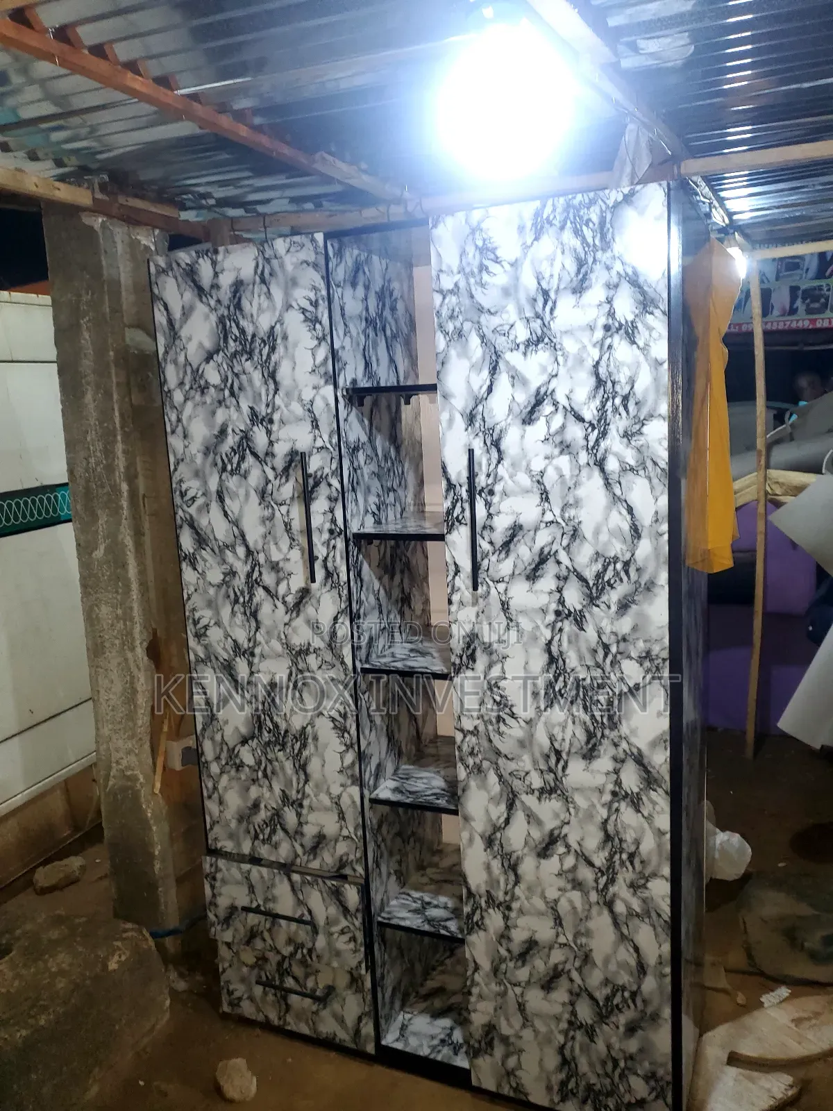 Solid Multicolored Wardrobe 3.5ft by 7ft