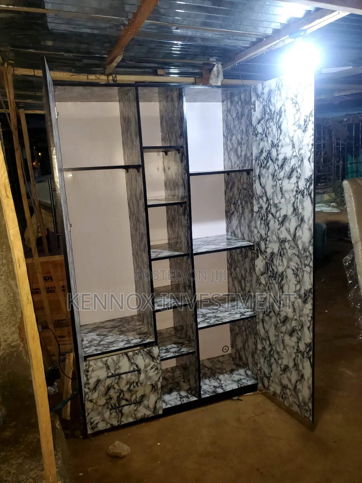 Solid Multicolored Wardrobe 3.5ft by 7ft