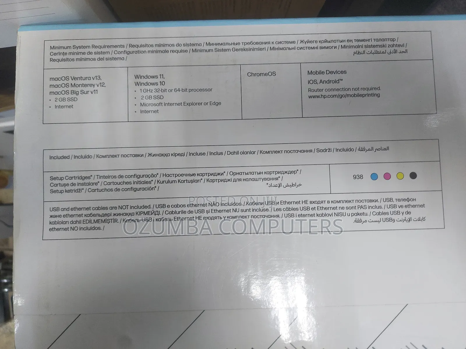 Hp Officejet Pro 9720 Wide Format A3 Printer