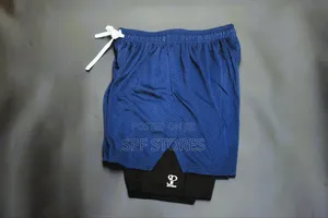 Sp Fitness Blue Colour Short With Inner Tight
