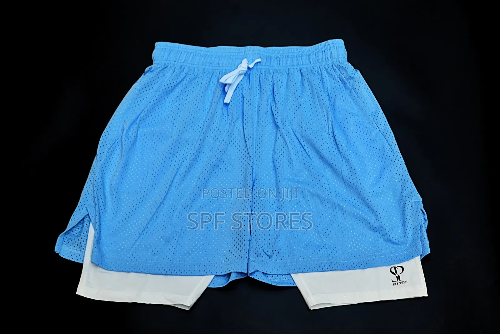 Light Blue Colour Sp Short With Inner Tight