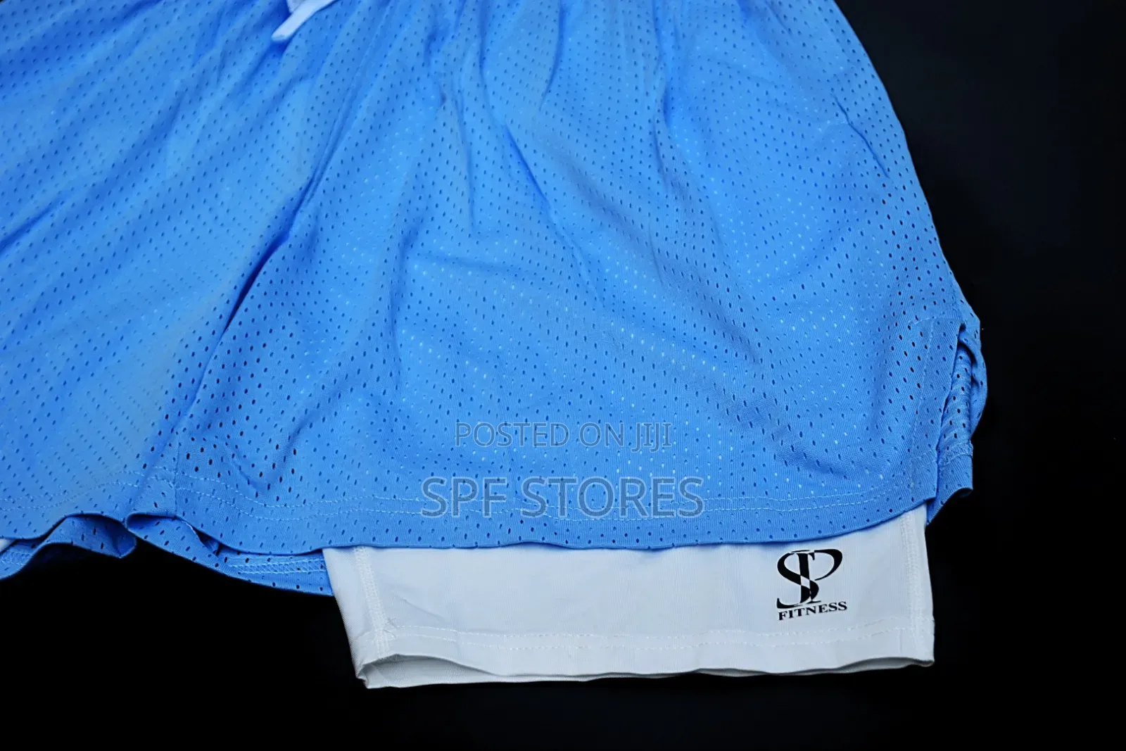 Light Blue Colour Sp Short With Inner Tight