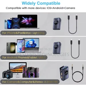 Q8-Cam Button Type Magnetic Wireless Microphone for Phones Cameras Etc