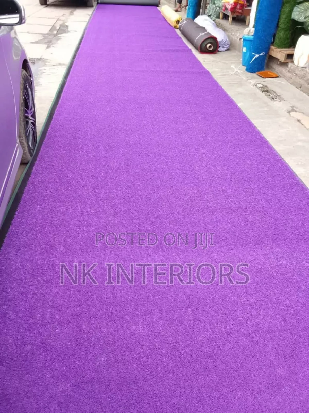 Purple Artificial Carpet Grass Available