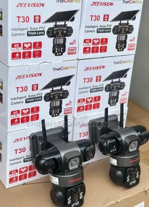 CCTV Solar Camera Three Lens Is Available