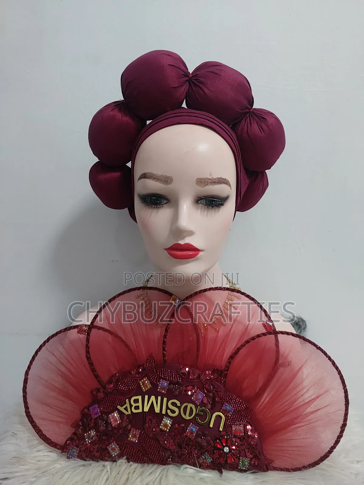 Wine Color Turban