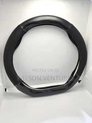D Shape Flat Button Design Amg Steering Cover Carbon Fiber