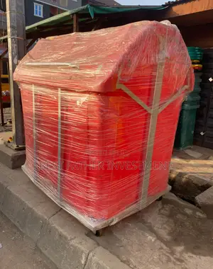 2000l Red Color Rubber Durable Waste Bin
