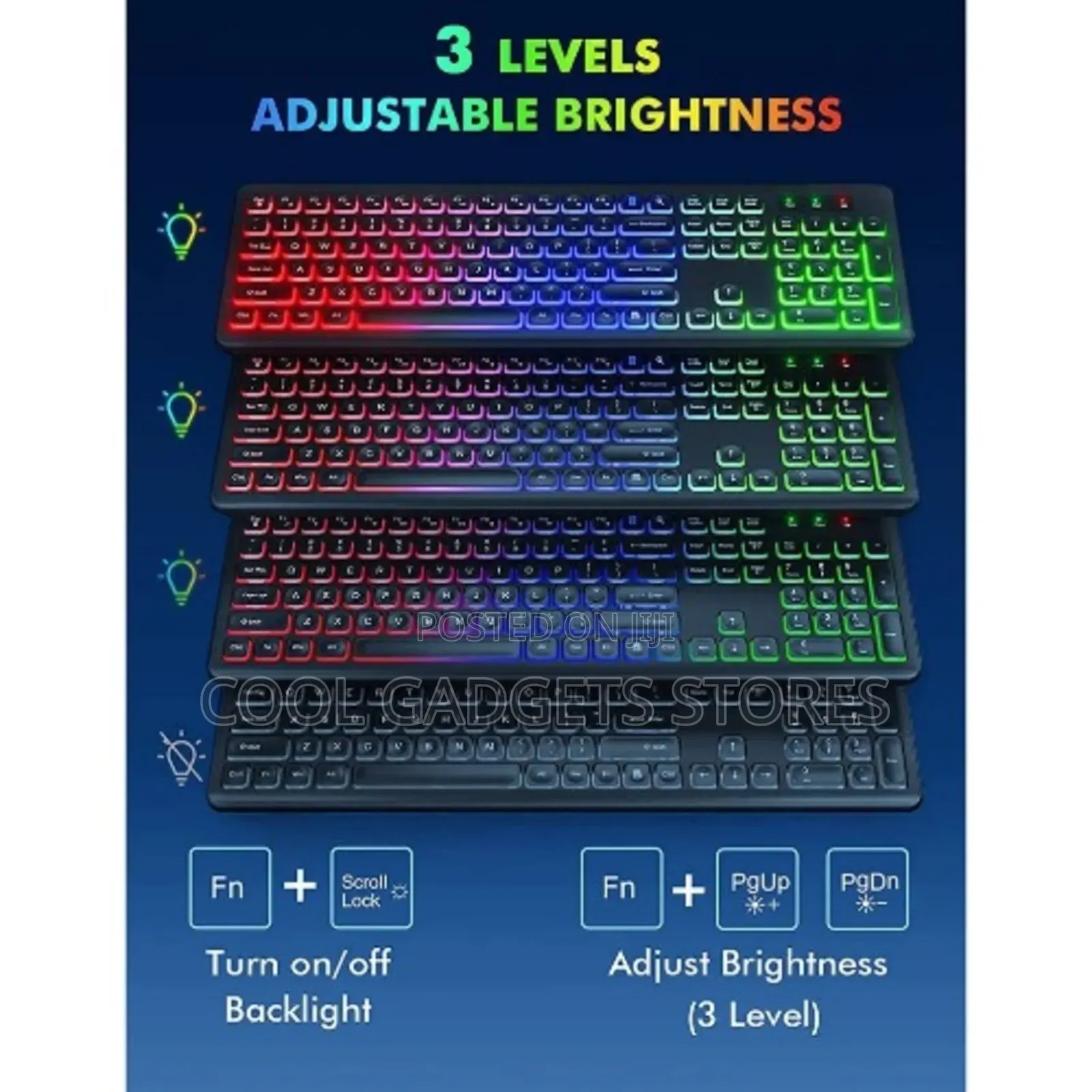 Kl220 Bluetooth Wireless Keyboard and Mouse Combo With RGB Light
