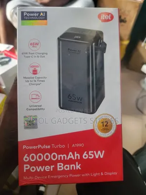 Itel 60000mah Power Bank 65w Pd Type C Laptop Power Bank