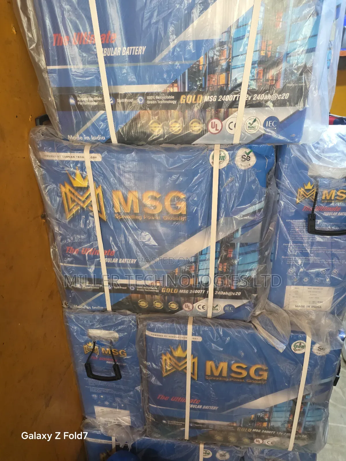 MSG 240ah 12v Tubular Battery