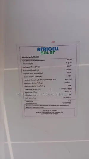 Promo Offer: Africell 350w Solar Panel Major Distributor