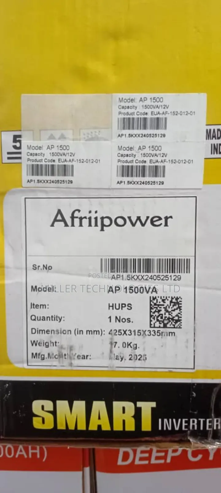 Afripower Inverter 1.5kva 12v