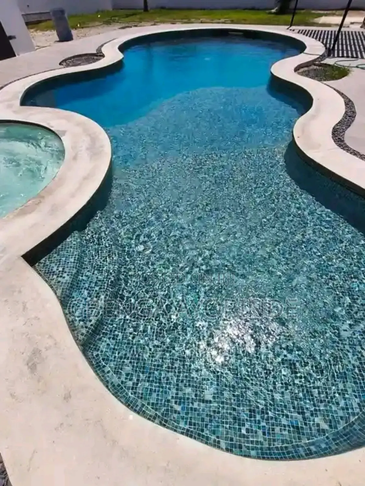 Swimming Pool and Waterfall